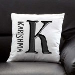 Personalized Initial Letter Cushion with full name